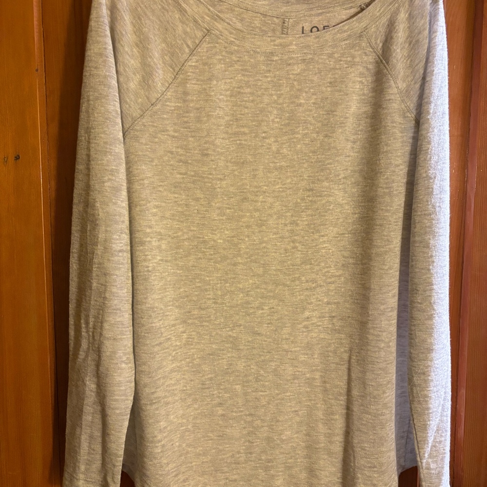 Loft (Lou & grey signature soft) heather grey lightweight sweatshirt